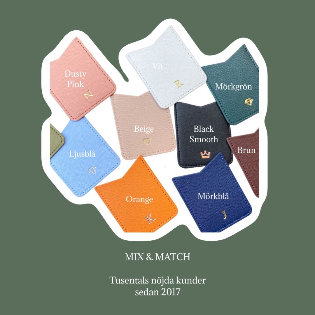 Svart Croco - skal med korthållare