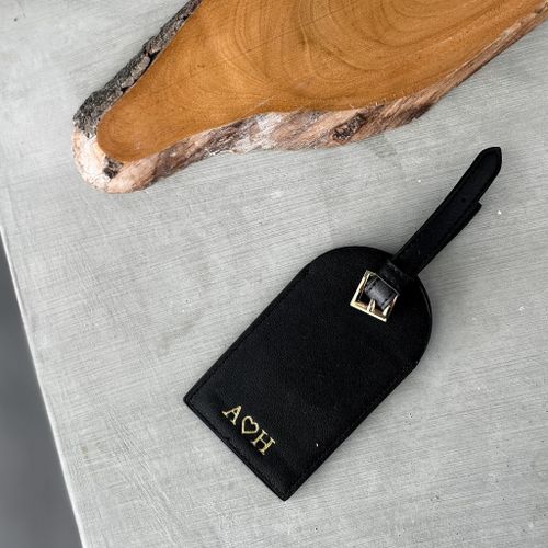 Svart Smooth travel tag