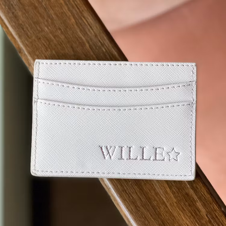 Vit Saffiano RFID korthållare