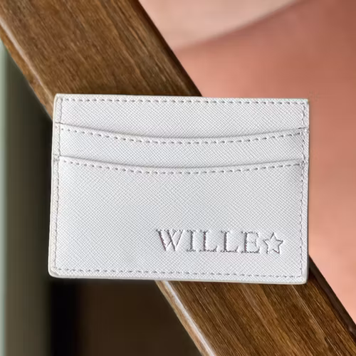 Vit Saffiano RFID korthållare