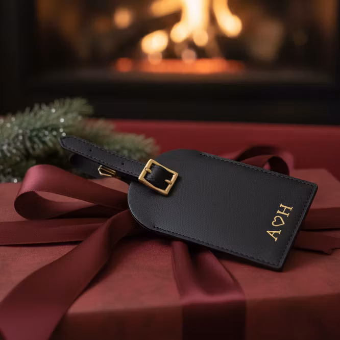 Svart Smooth travel tag