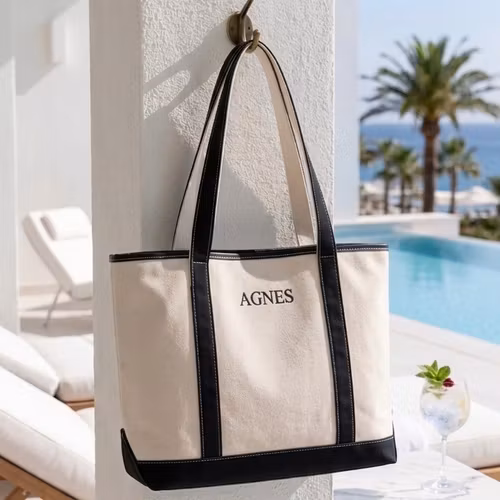 Tote bag med namn- svart