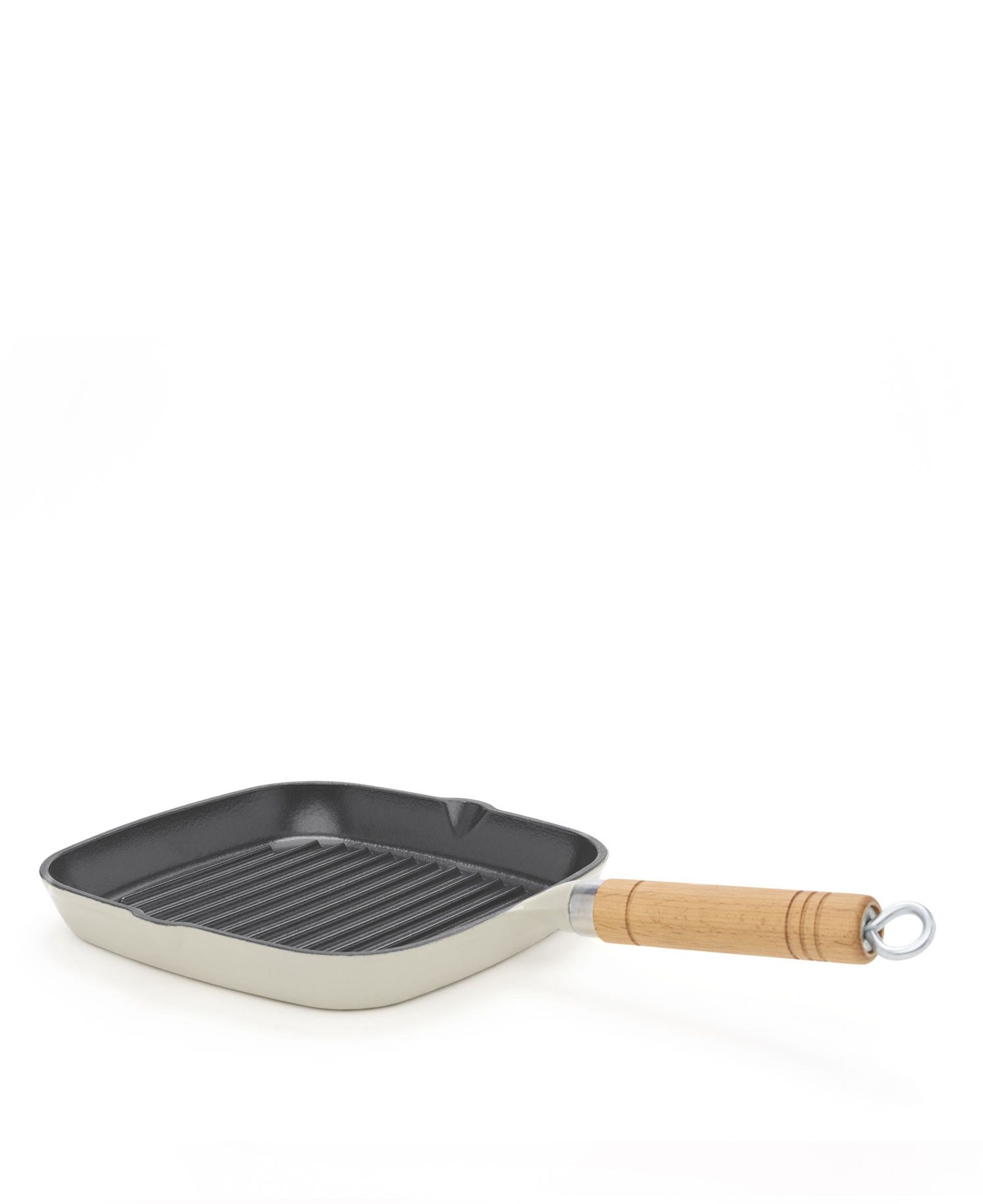 GRILLPFANNE MIT HOLZGRIFF VON JERNVERKET – OFF WHITE