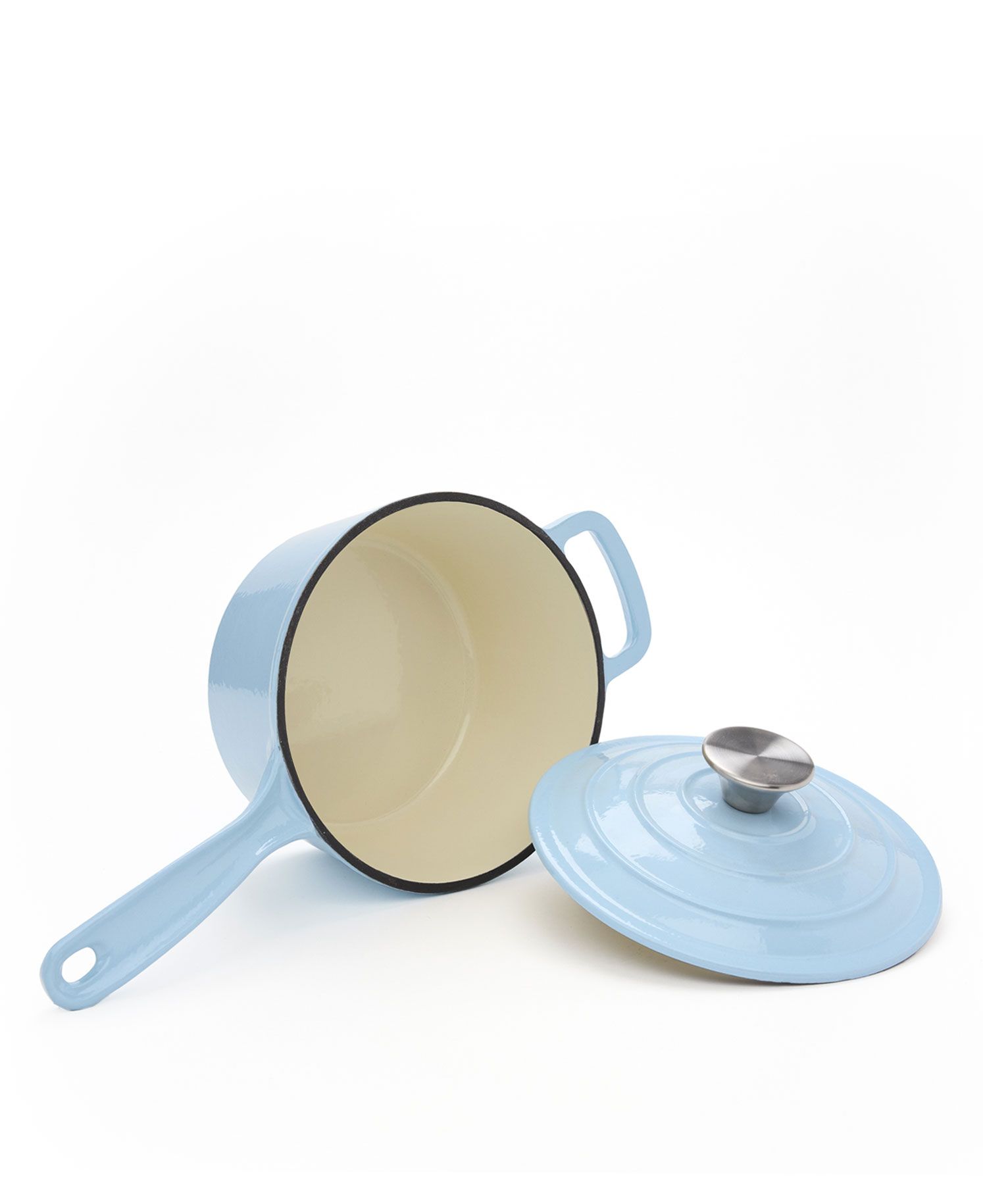 STILVOLLER GUSSEISENDECKEL VON JERNVERKET – HELLBLAU