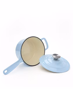 STILVOLLER GUSSEISENDECKEL VON JERNVERKET – HELLBLAU