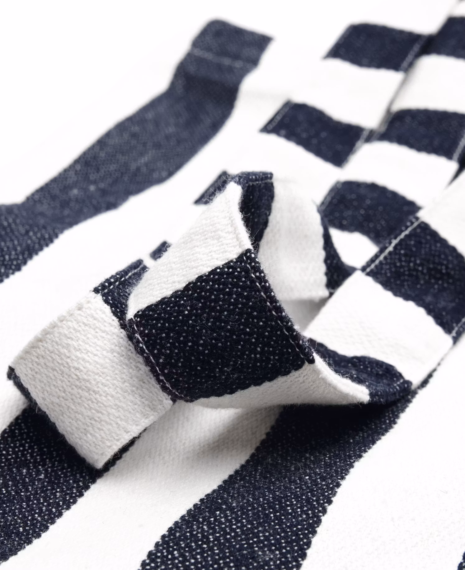 STOFFTASCHE HAMAM RECYCLED – NAVY / STREIFEN