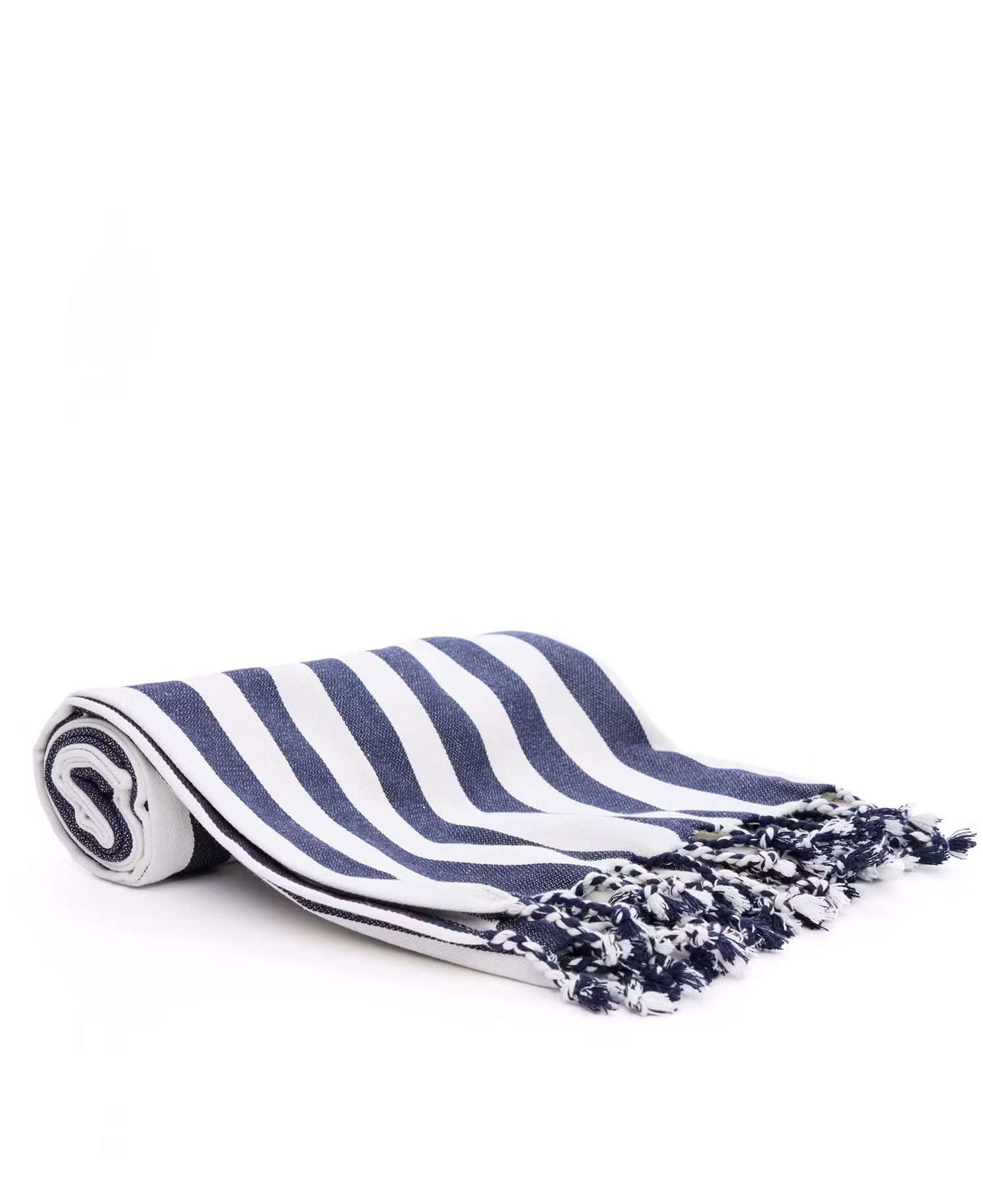 GESTREIFTES HAMAMTUCH (RECYCLING) – NAVY