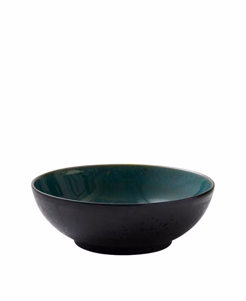 BITZ Salatschüssel Dia. 30 x 10 cm schwarz/grün