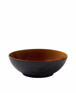 BITZ Salatschüssel Dia. 30 x 10 cm schwarz/bernsteinfarben