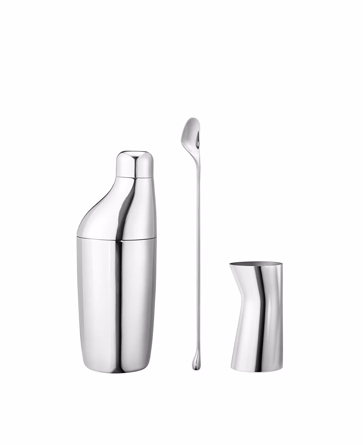 Georg Jensen – Sky-Set, Shaker, Barlöffel und Messbecher