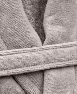 Weicher Bademantel aus Velours – GRAU