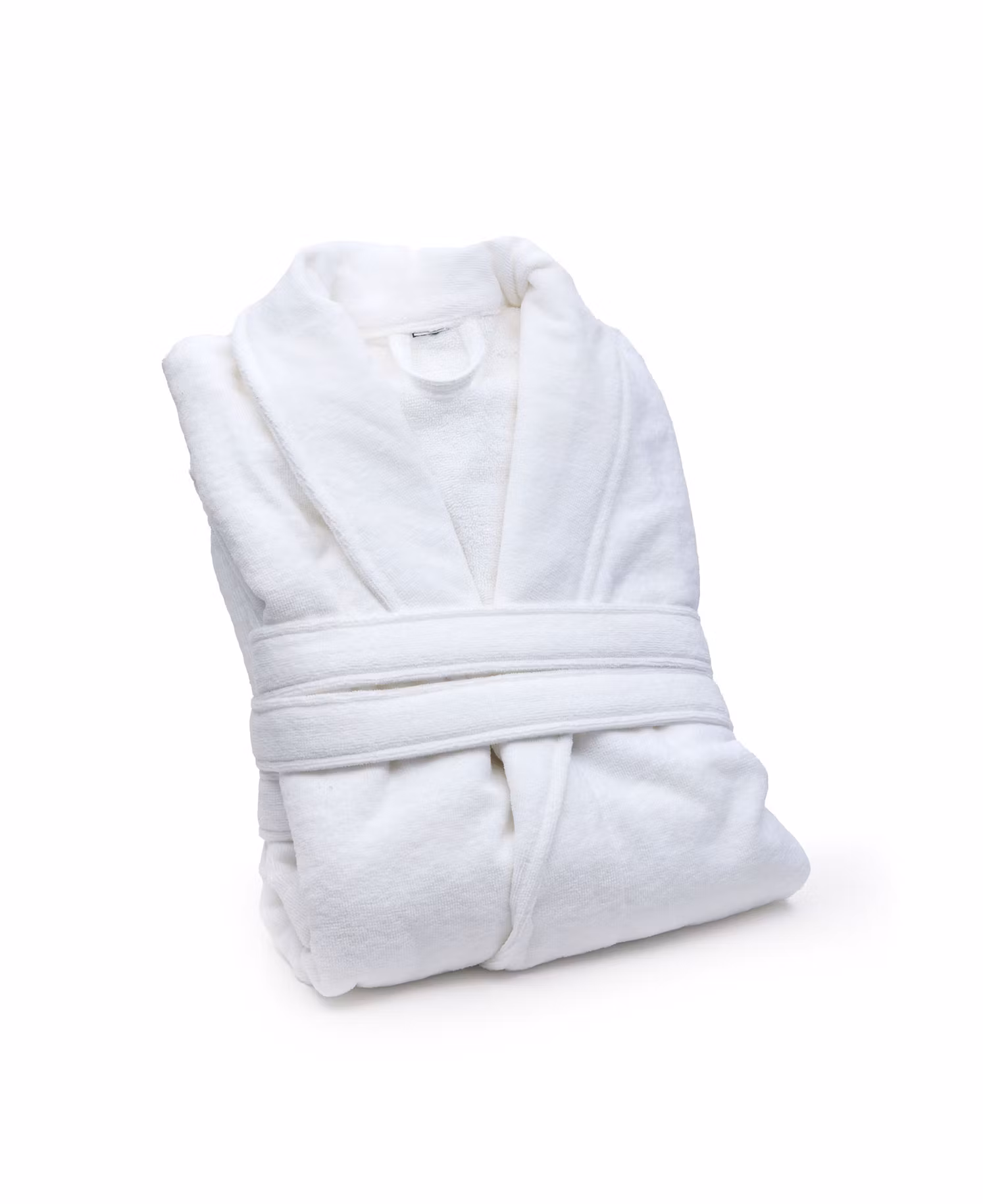 Weicher Bademantel aus Velours – WEISS