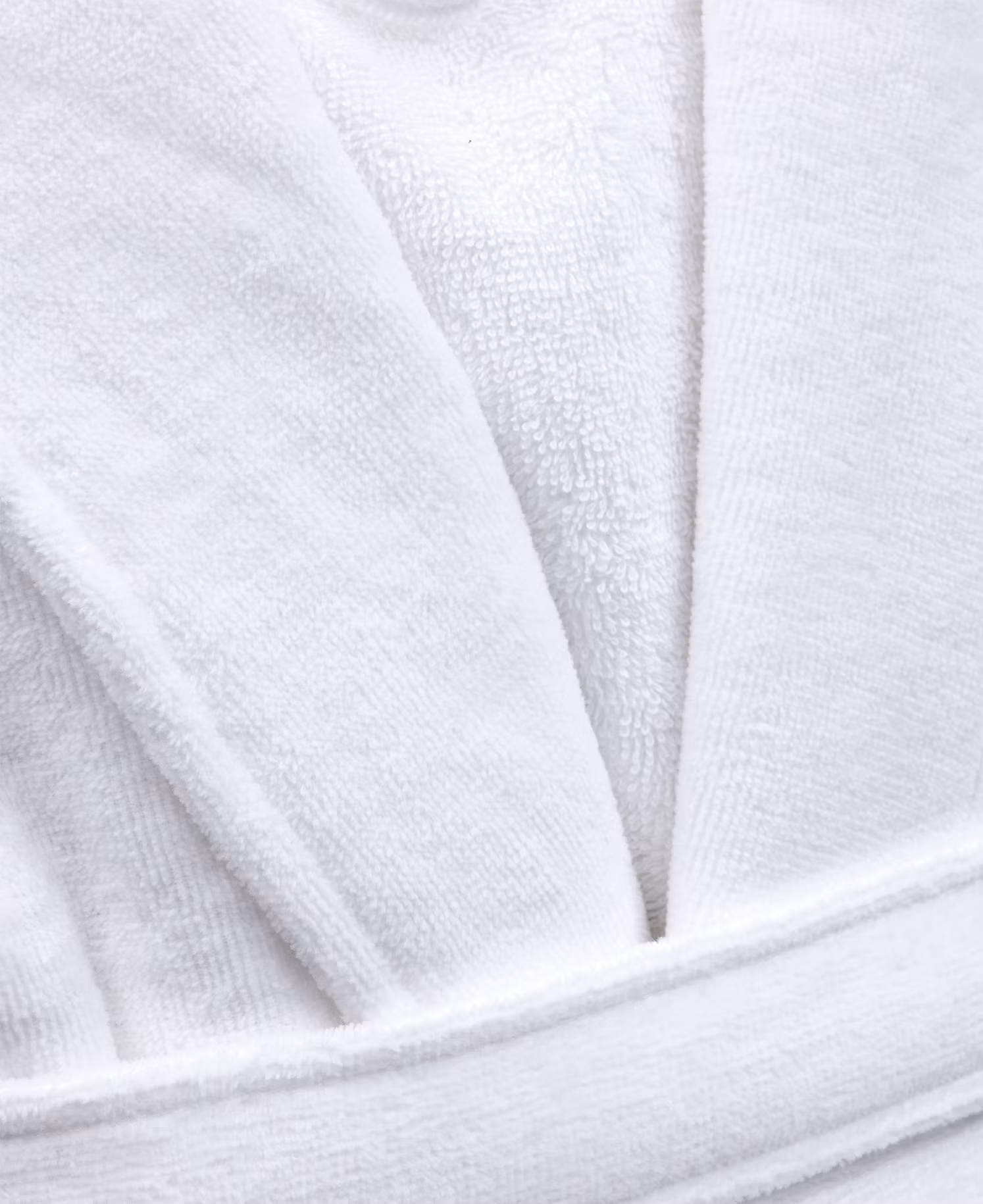 Weicher Bademantel aus Velours – WEISS