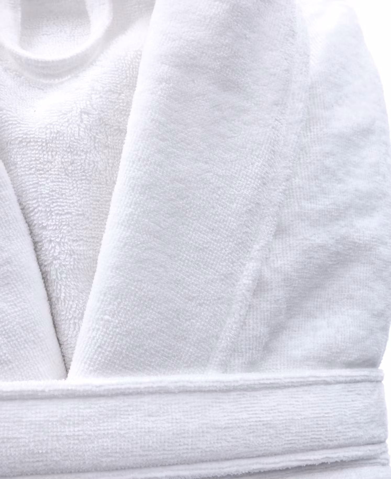 Weicher Bademantel aus Velours – WEISS