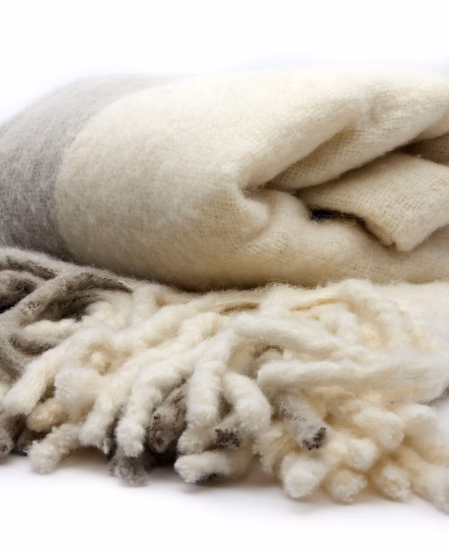 Weiches Wollplaid von Ylleverket – breitkrempiger Sand