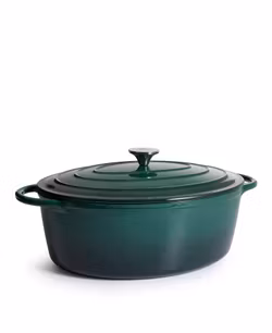 Ovaler Gusseisentopf von Jernverket 8L - Verde Oscuro