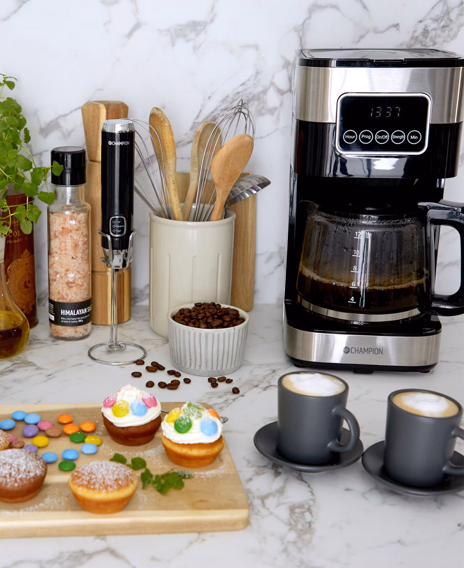 Champion Digitale Kaffeemaschine 1.5L - Edelstahl