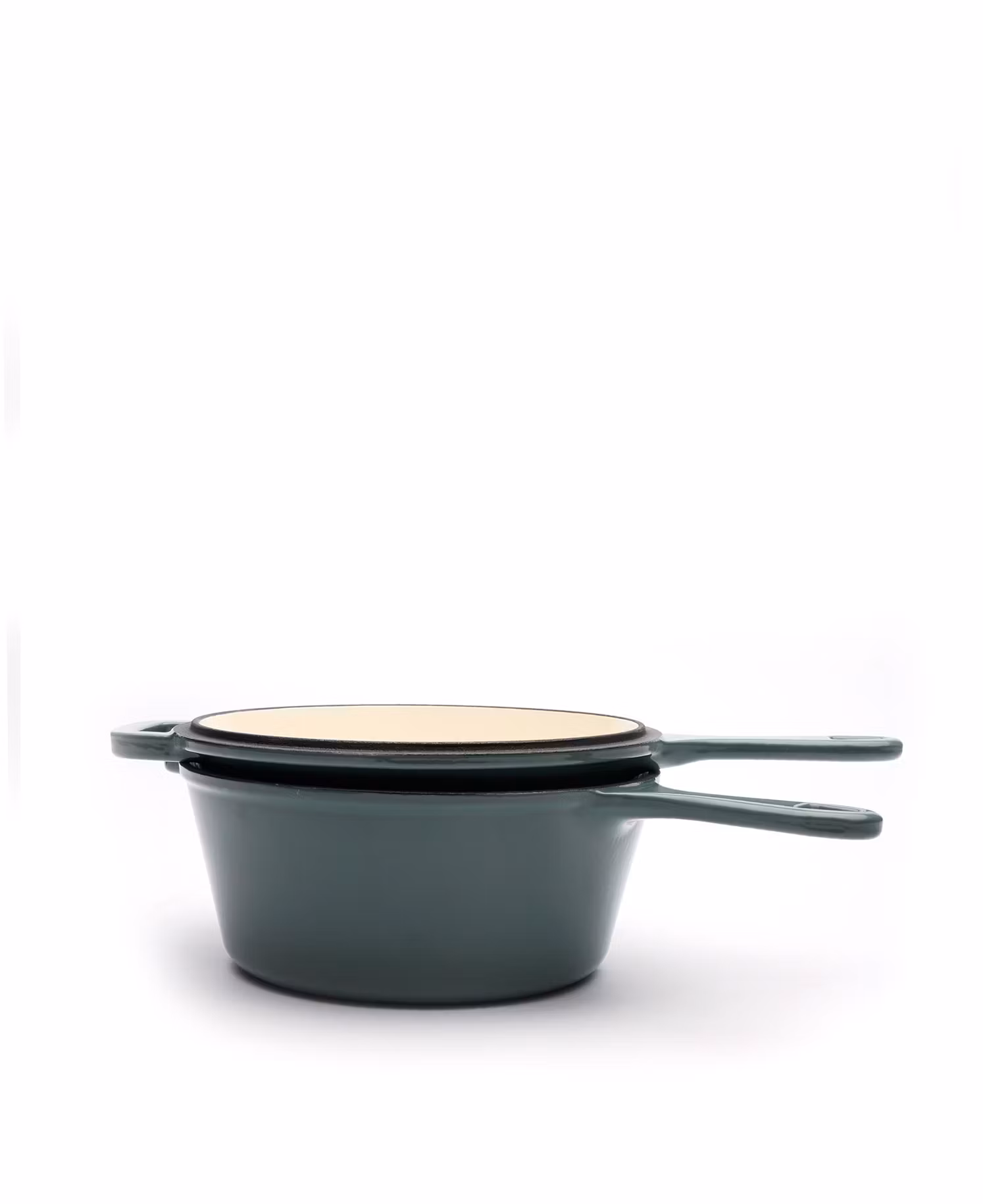 Tiefes Traktorpfannen-Set aus Gusseisen mit einer gusseisernen Bratpfanne – Vento Verde