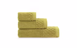 Antibakteriell håndklepakke Carlo 1 stk. 30x50 cm, 1 stk. 50x100 cm ,1 stk. 70x140 cm olivengrønt