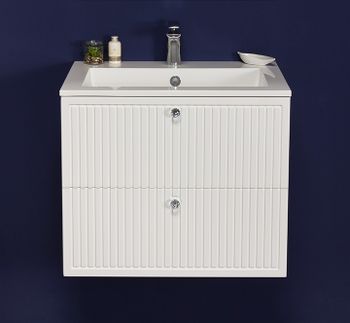 OPALINE 60cm hvit skap med servant
