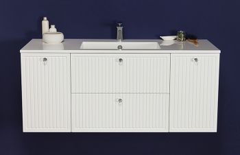 OPALINE 120 cm hvit skap med servant