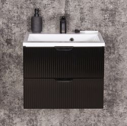 NOVA SLIM 50cm svart skap med servant