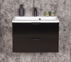 NOVA SLIM 60cm svart skap med servant
