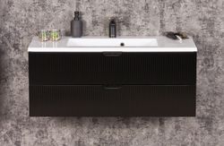 NOVA SLIM 100cm svart skap med servant