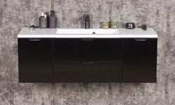 NOVA SLIM 120cm svart skap med servant