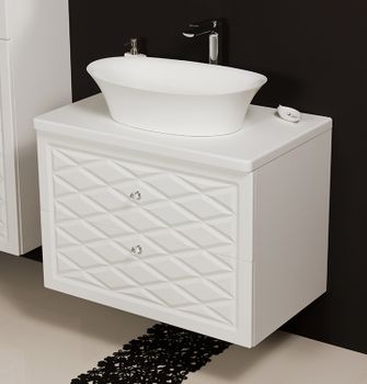 EDGE 80cm hvit skap med servant