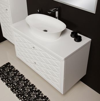 EDGE 103cm  hvit skap med servant