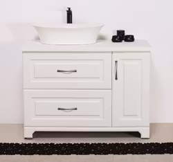 RETRO 100cm hvit skap med servant