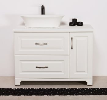 RETRO 100cm hvit skap med servant