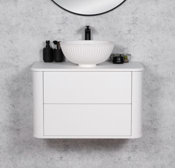 BLANCO 80cm hvit skap med servant