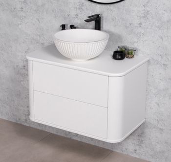 BLANCO 80cm hvit skap med servant