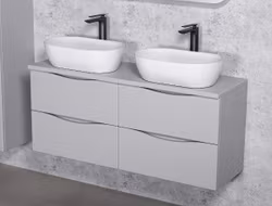 ELYA 120cm grått skap med servant
