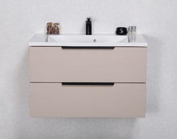 ELIN SOFT 80cm mild sand farge skap med servant