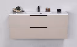 ELIN SOFT 120cm mild sand farge skap med servant