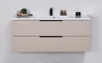 ELIN SOFT 120cm mild sand farge skap med servant