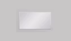 FRAMO speil i sølvfarget aluminiumsramme - 120 x 65cm