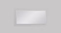 FRAMO speil i sølvfarget aluminiumsramme - 140 x 65cm
