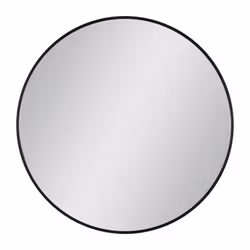 FRAMO rundt speil Ø80cm, sort aluminiumsramme