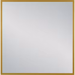 FRAMO speil i gull aluminiumsramme - 80 x 80cm