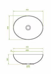 VITA BOWL, svart, 41cm