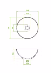 SATI Servant 32 cm – Keramisk Hvit Høyglans