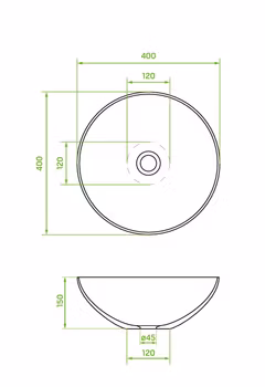 SATI PLUS Servant 40 cm – Keramisk Hvit Høyglans