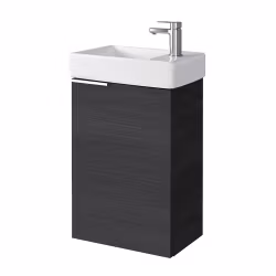 LIMI 40cm (392 x 550 x 219 mm) svartbrun baderomsskap med servant
