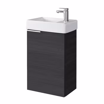 LIMI 40cm (392 x 550 x 219 mm) svartbrun baderomsskap med servant