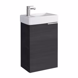LIMI 40cm (392 x 550 x 219 mm) svartbrun baderomsskap med servant