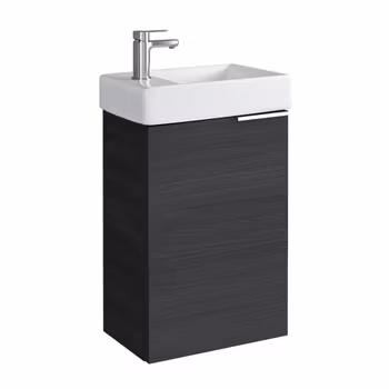 LIMI 40cm (392 x 550 x 219 mm) svartbrun baderomsskap med servant
